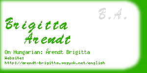 brigitta arendt business card